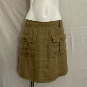 LOFT Skirt Mini Size 12 Linen Tan